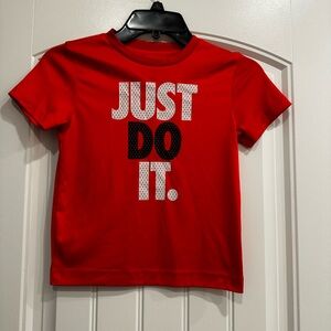 Nike Kids Red and Black Graphic Tee